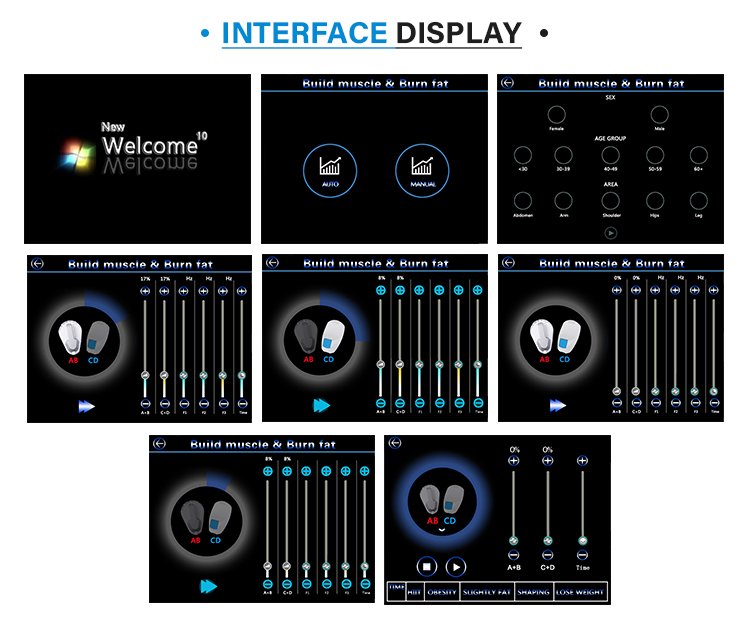 PERFECT SHAPE® NEO Body Sculpting Machine interface display