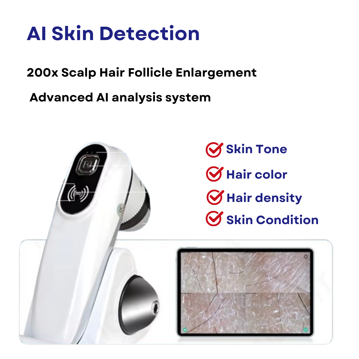 Аппарат для лазерной эпиляции AI для обнаружения кожи, 3 волны, 4500 Вт (4)