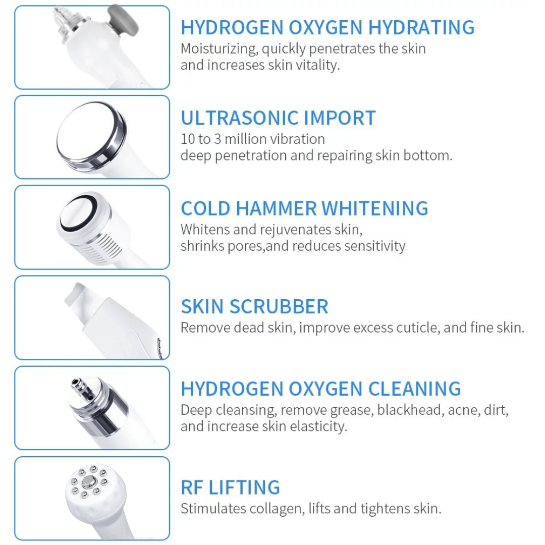 Six Handles of 6 in 1 Hydrafacial Hydro Dermabrasion