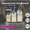 Máquina de eliminación de tatuajes con láser Picoway, varilla doble, elimina el melasma, lesiones pigmentadas benignas, sistema de picosegundo láser