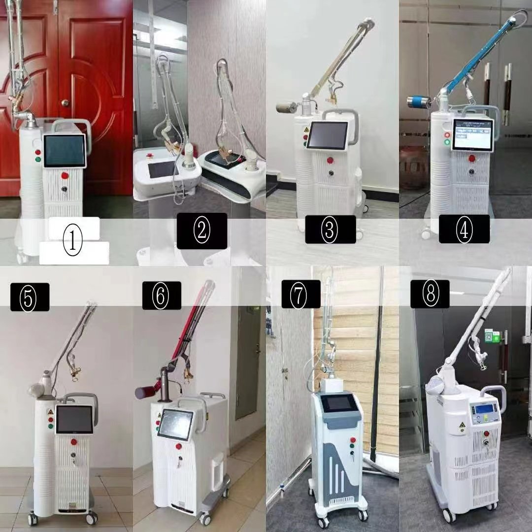 diferentes modelos de laser de CO2 com diferentes braços de guia leve