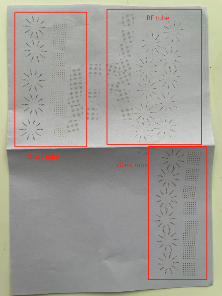 RF tube vs glass tube Precision and Spot Size