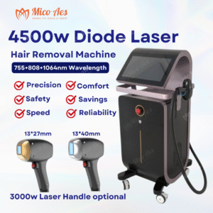 Ice Hair Removal Laser Machine with 4 Wavelengths & One or Dual Handles