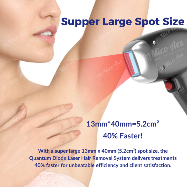 painless face hair removal machine FAC laser stack large spot size