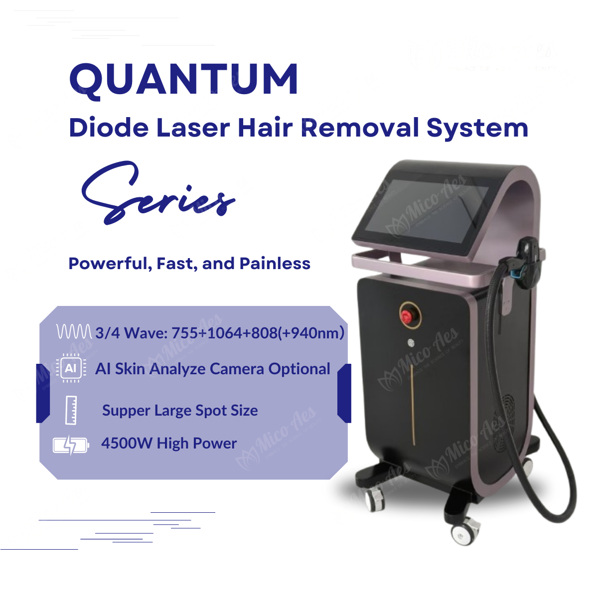 ماكينة ليزر قوية لإزالة الشعر بالثلج