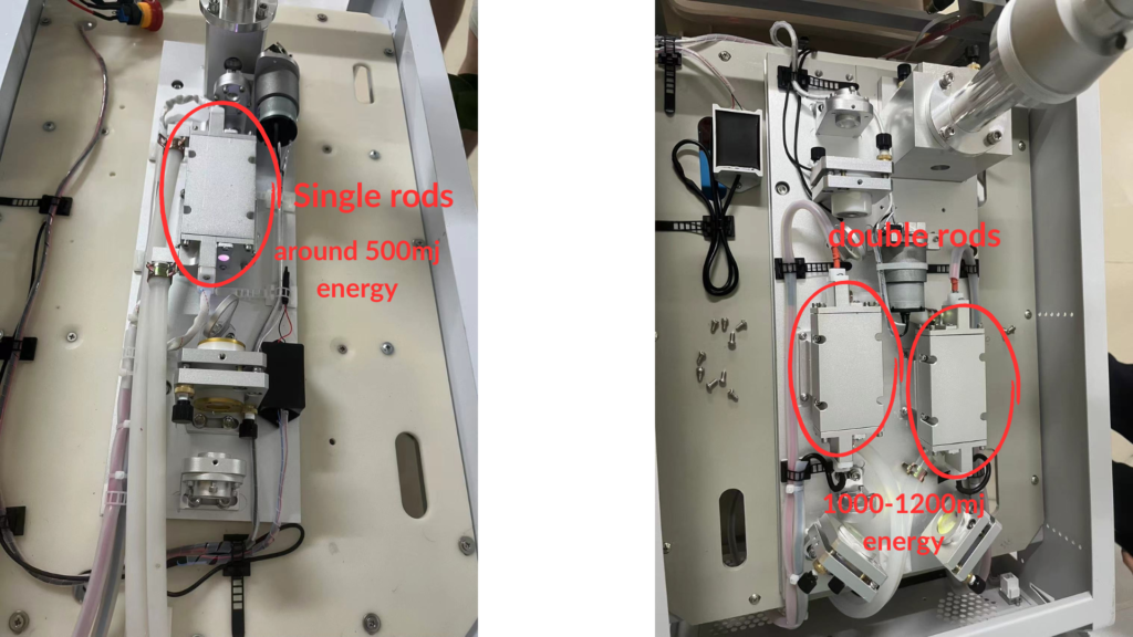 Máquina de remoção de tatuagem a laser única vs hastes duplas