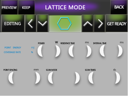 CO2-fraktionierte-Laser-Maschinen-Einstellungsseite