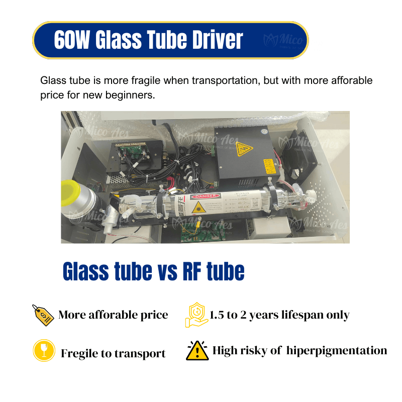 portable co2 fractional laser skin resurfacing machine with glass tube driver