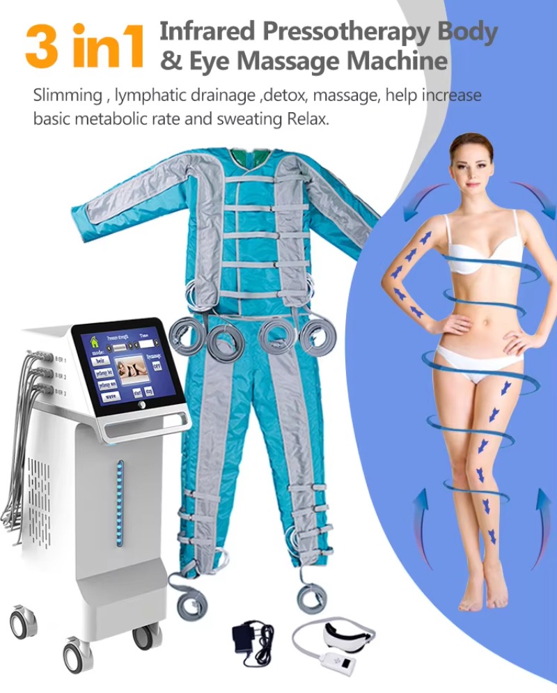Lymphatic Drainage Pressotherapy Suit with Internal Heating Machine