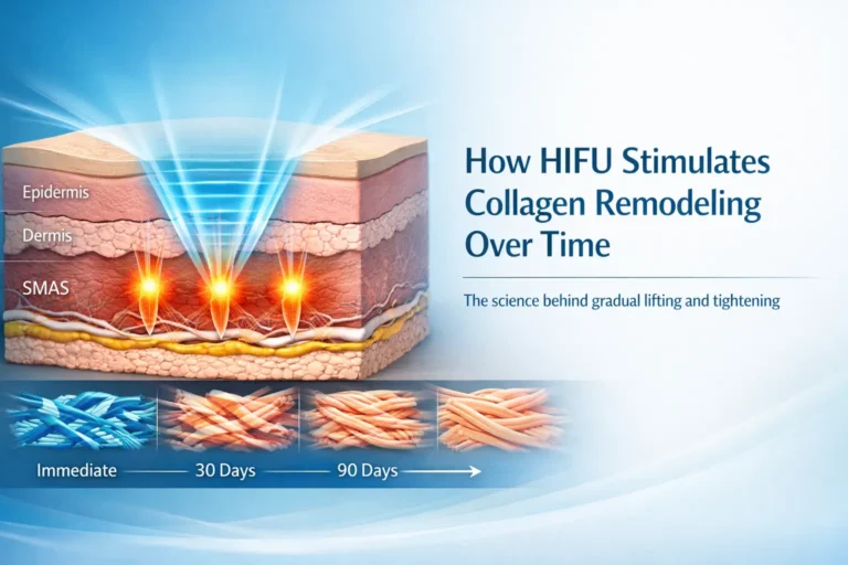 Come l'HIFU stimola il rimodellamento del collagene nel tempo