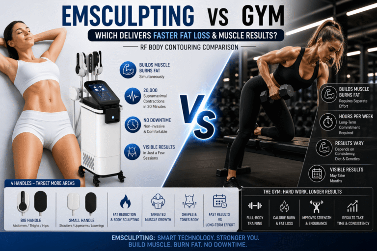 EMSculptinng vs Gym Which Delivers Faster Fat Loss & Muscle Results (RF Body Contouring Comparison) (1)